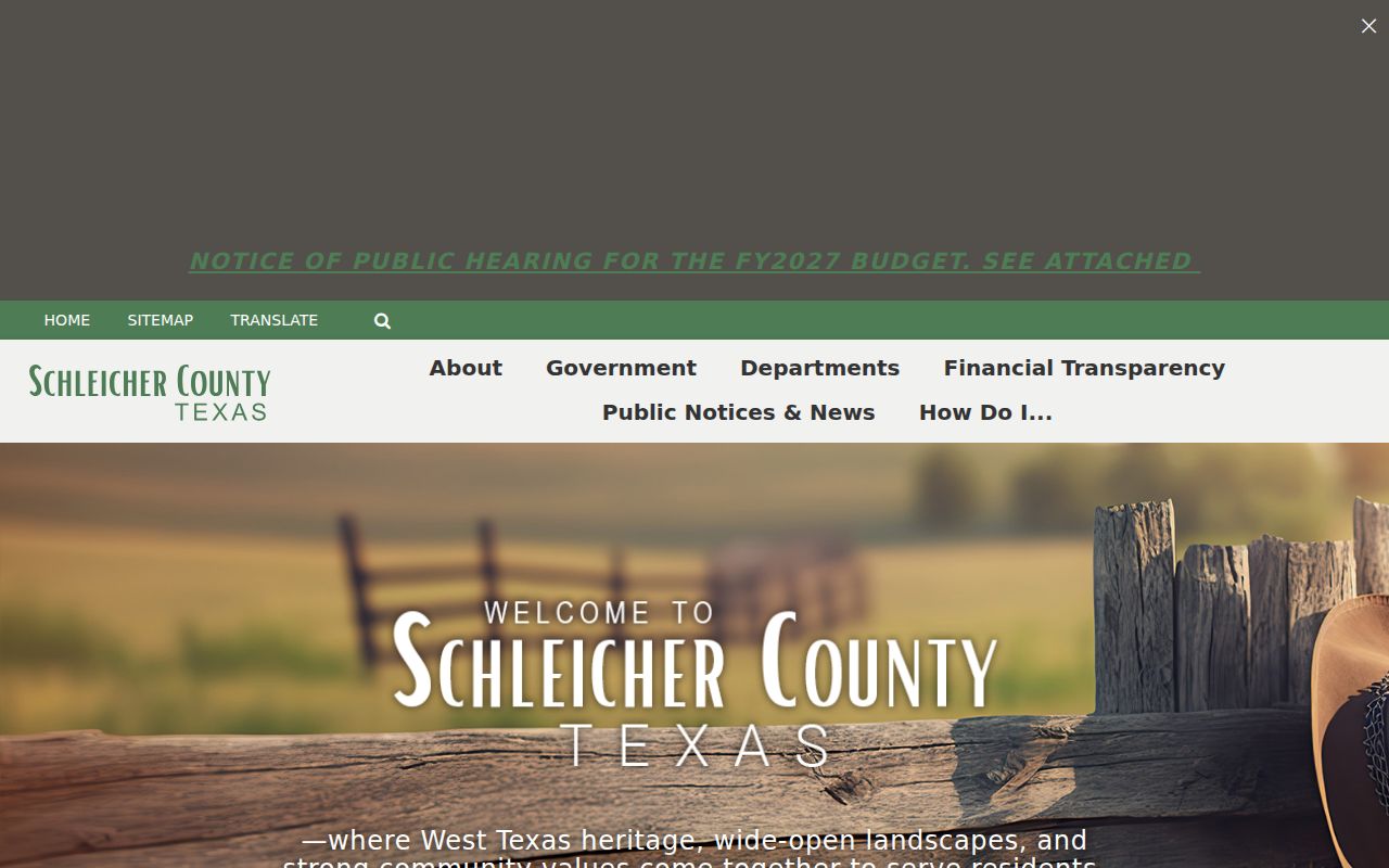 Schleicher County court docket and county navigation